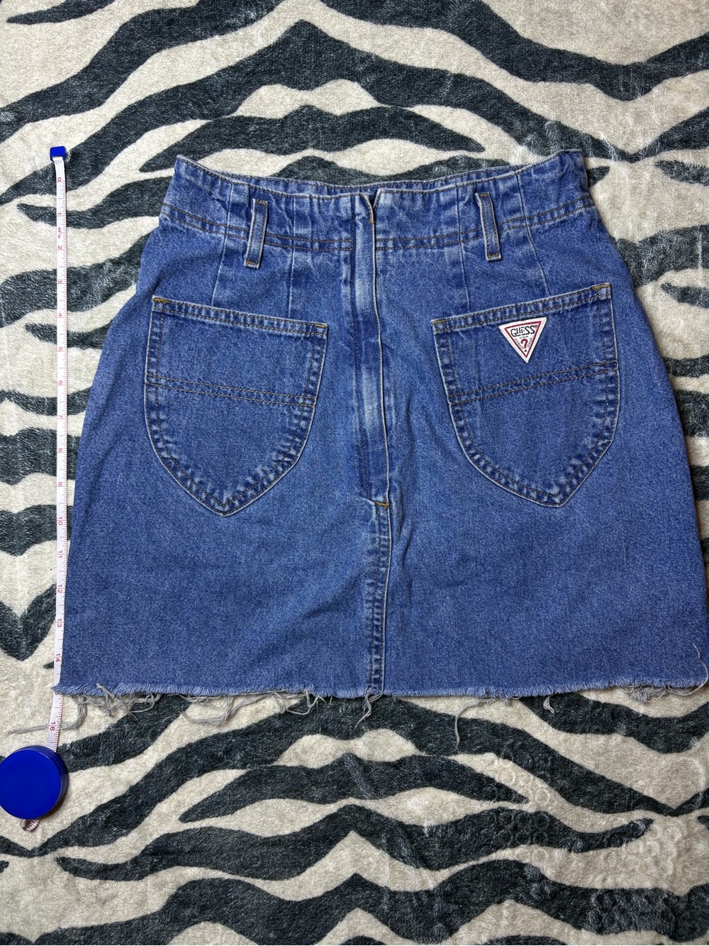 Vintage GUESS Jeans Denim Mini Skirt Size 29 90s Y2K Marciano Era